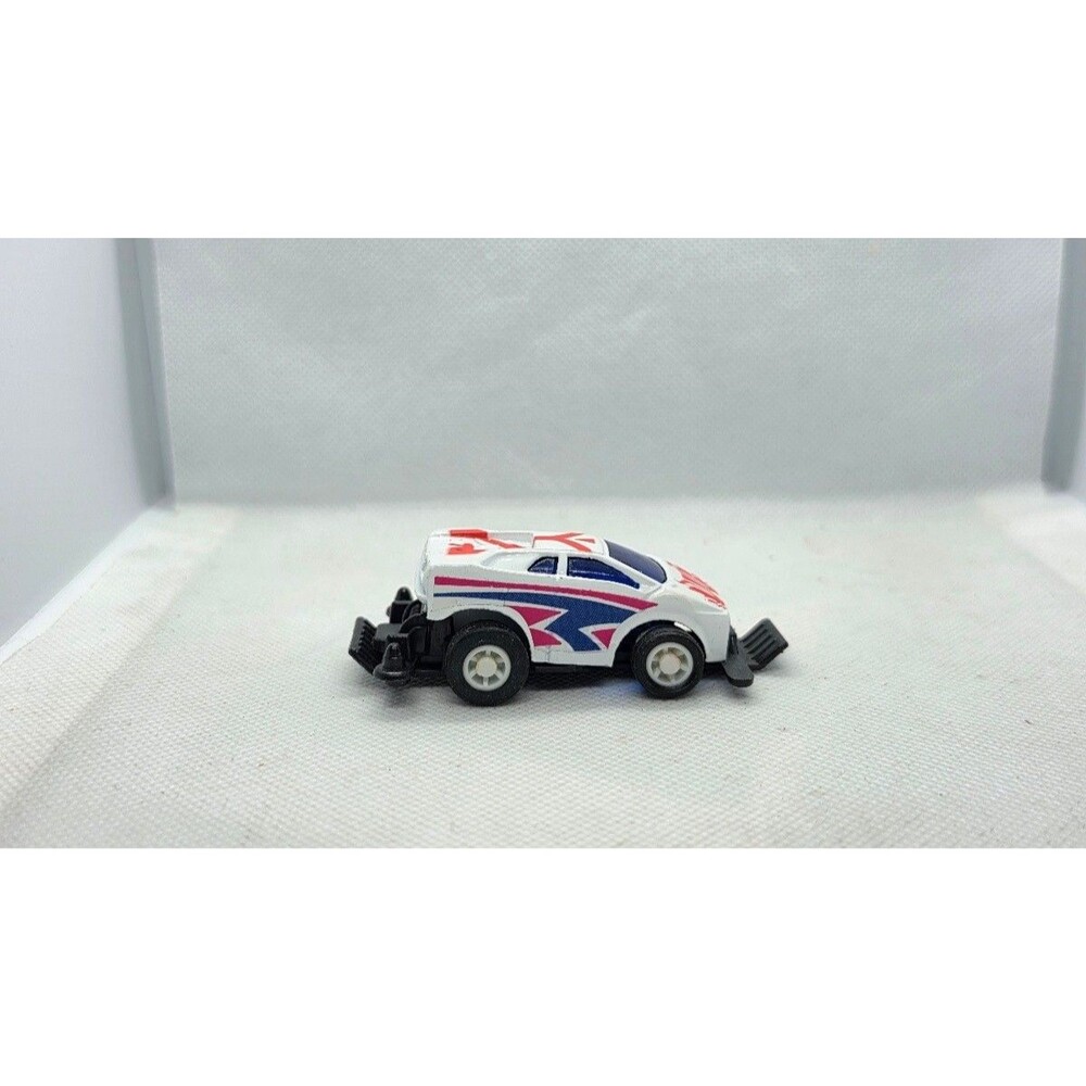 Miniature Toy Race Car White Red Blue Unbranded Made in China
